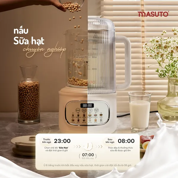 Máy Làm Sữa Hạt Masuto MSLovePlus