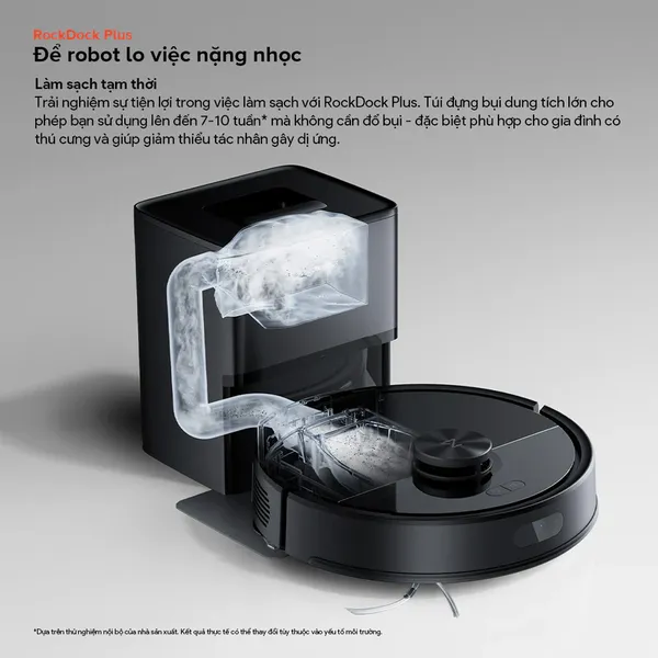 Robot Hút Bụi Roborock Q7 Pro Max Plus Màu Đen