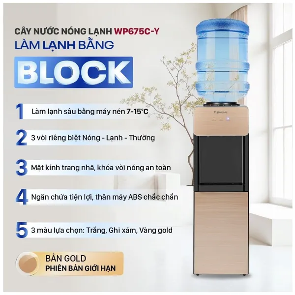 Cây Nước Nóng Lạnh Fujihome WD675C-Y