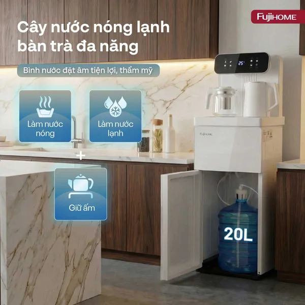 Cây Nước Nóng Lạnh Kết Hợp Bàn Pha Trà Cafe Fujihome TB237N