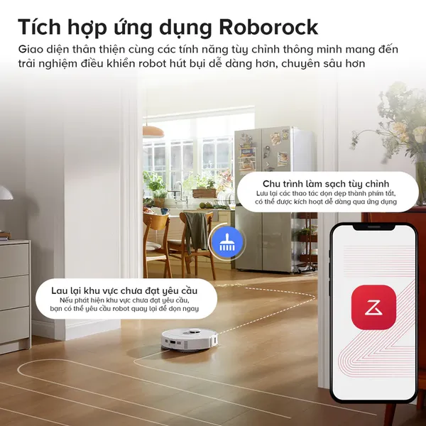 Robot Hút Bụi Lau Nhà Roborock Qrevo C Pro - Trắng
