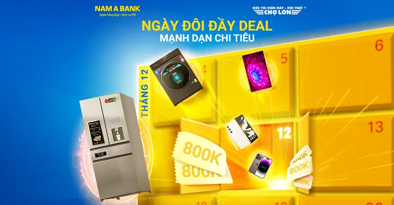 Ngày Đôi Đầy Deal, Mạng Dạn Chi Tiêu Cùng NAM A BANK