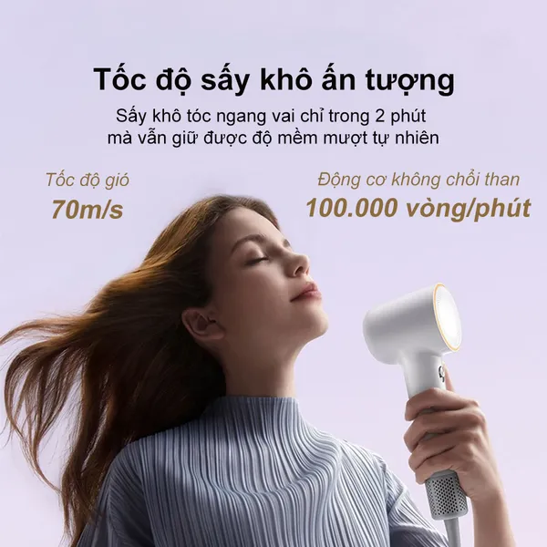 Máy Sấy Tóc Tốc Độ Cao Dreame Mini AHG11A Màu Hồng