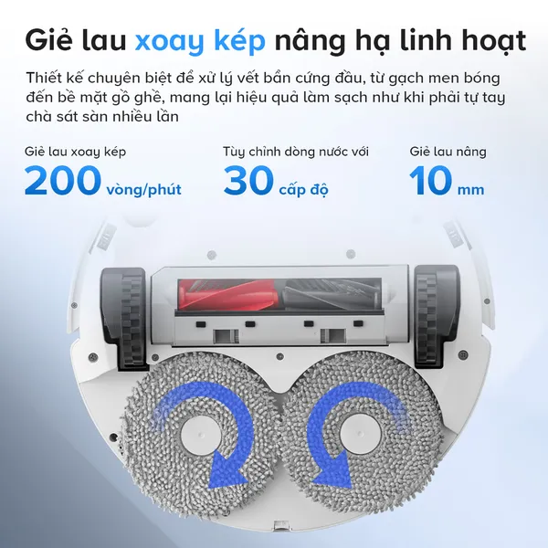 Robot Hút Bụi Lau Nhà Roborock Q Revo 5AE - Trắng