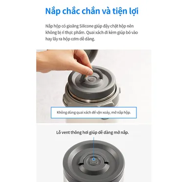 Bộ Hộp Cơm Giữ Nhiệt LocknLock Easy Carry LHC8039BLU 10