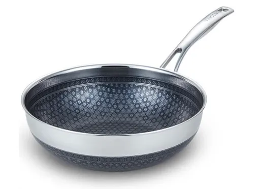 Chảo Sâu Noon Song Inox Đáy Từ Nắp Kính Chống Dính 2 Mặt Kims Cook 28cm
