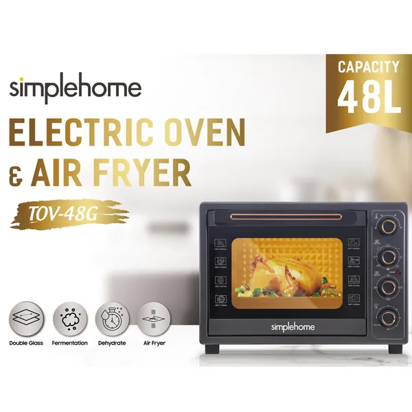 Lò Chiên Không Dầu Kết Hợp Nướng Simplehome TOV-48G 48 Lít