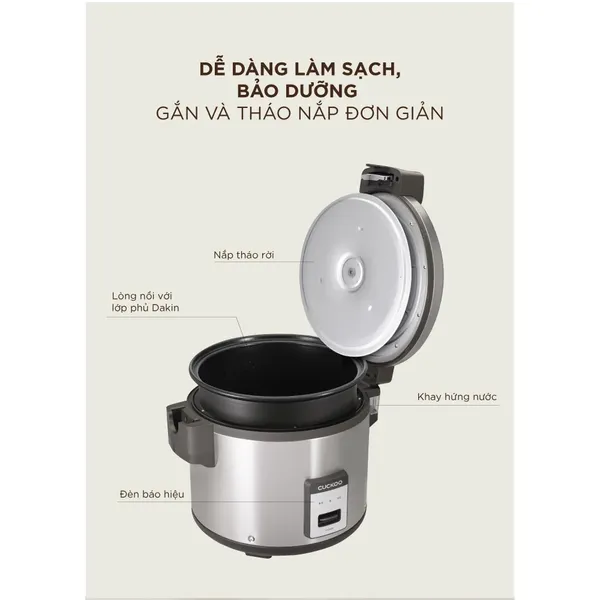 Nồi Cơm Điện Cuckoo CR-3555 Màu Đen 6.3 Lít