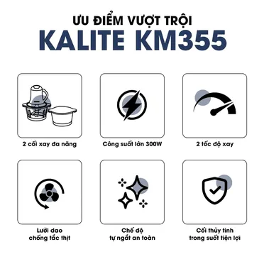 Máy Xay Thịt Kalite KM355 2 Lít 2