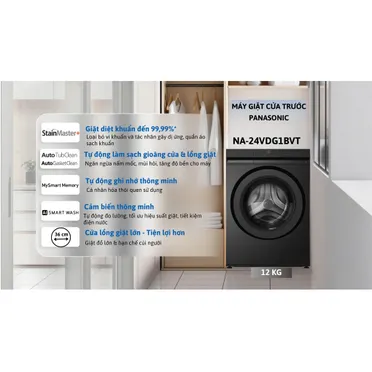 Máy Giặt Panasonic Inverter 12 Kg NA-24VDG1BVT 0