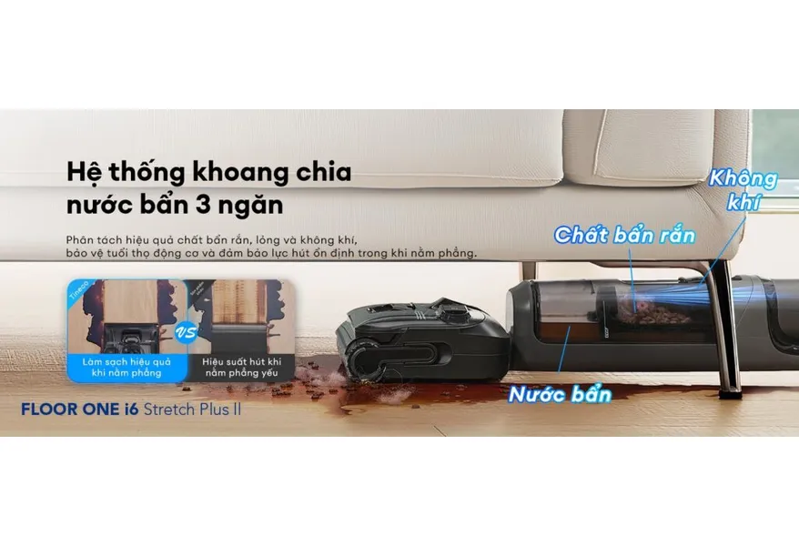 Máy Lau Sàn Hút Bụi Tineco Floor One i6 Stretch Plus II