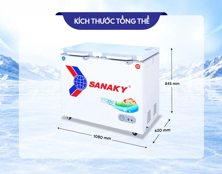 Tủ Đông Mát Sanaky 220 Lít VH-2899W2KD