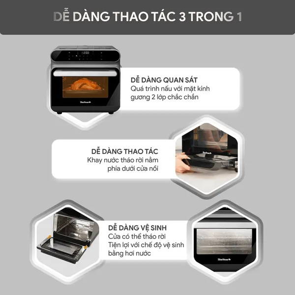 Lò Chiên Hơi Nước Đa Năng Bluestone AFB-5895