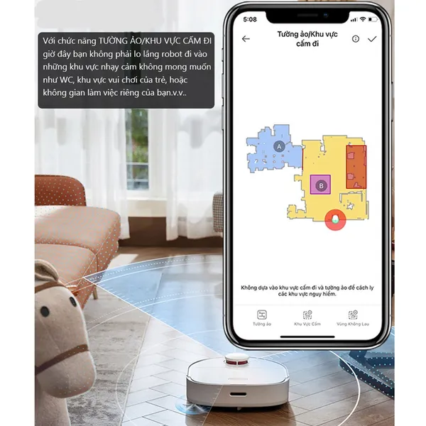 Robot Hút Bụi Lau Nhà, Tự Giặt Giẻ Lau Dreame W10