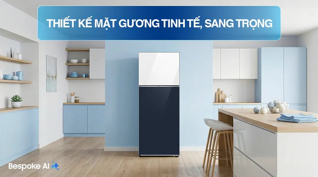 Tủ Lạnh Samsung Bespoke Inverter 460 Lít RT47CB66868ASV