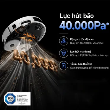 Robot Hút Bụi Lau Nhà Mova V70 Ultra Màu Trắng 12