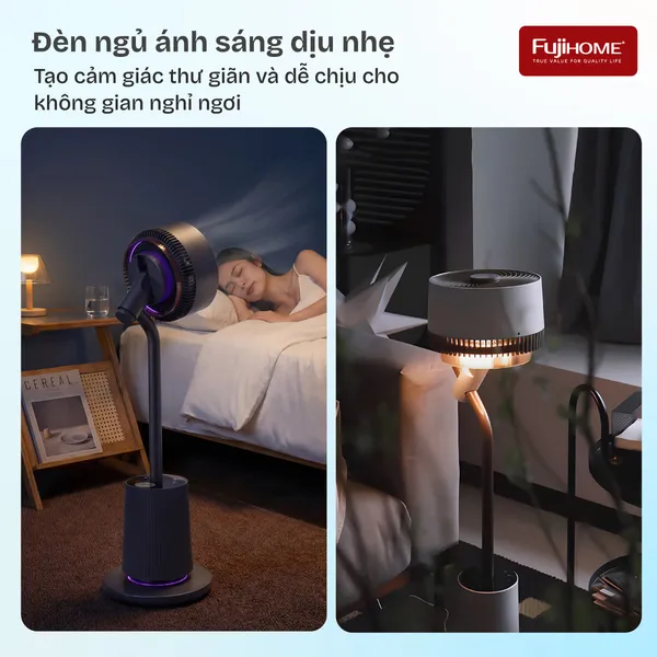 Quạt Tuần Hoàn Thông Minh, Ra Lệnh Giọng Nói Fujihome Luxury CFR01PRO-VOICE (Màu trắng)