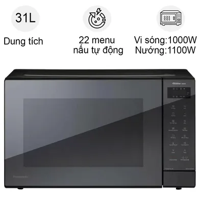 Lò Vi Sóng Inverter Kết Hợp Nướng Panasonic NN-GT65QBYUE 31 Lít
