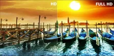 So s&aacute;nh độ ph&acirc;n giải HD v&agrave; Full HD