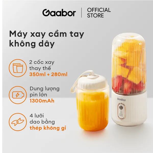 Máy Xay Sinh Tố Cầm Tay Gaabor FP03T-WH01A