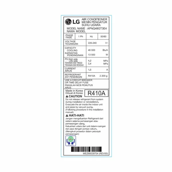Máy Lạnh Tủ đứng LG Inverter 5.0 HP APNQ48GT3E4/AUUQ48GH4 (1 Pha)
