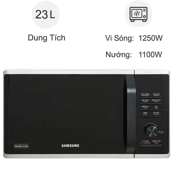 Lò vi sóng Samsung MG23K3515AS/SV 23 lít
