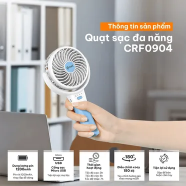 Quạt Cầm Tay Mini Comet CRF0904 9
