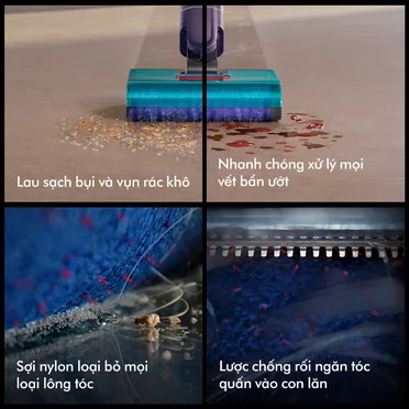 Máy Hút Bụi Lau Nhà Dyson Clean Wash Hygiene WR03-A PBuCo 5