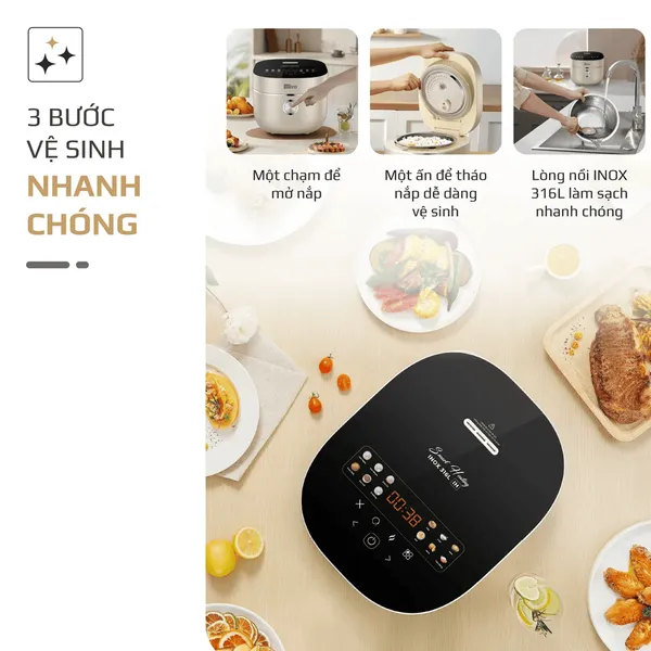 Nồi Cơm Điện Cao Tần Olivo RC800IH 1.5 Lít