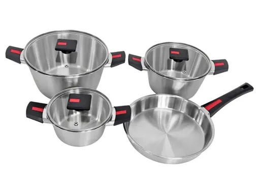 Bộ Nồi Chảo Inox KimsCook Next Style 7 Món FS-NI-07-07-01