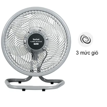 Quạt Sàn Tefal Turbo Silence Plus VH686790 - Xám Cánh Trắng