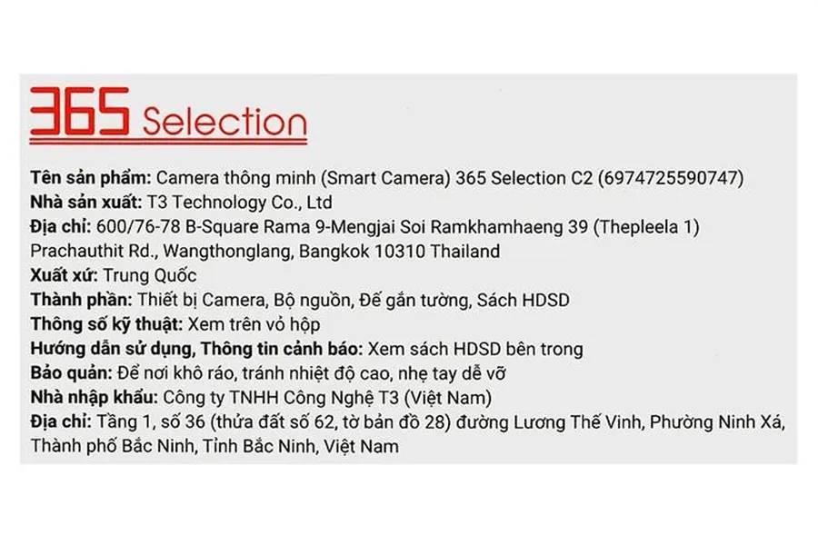 Camera IP 360 Độ 365 Selection C2