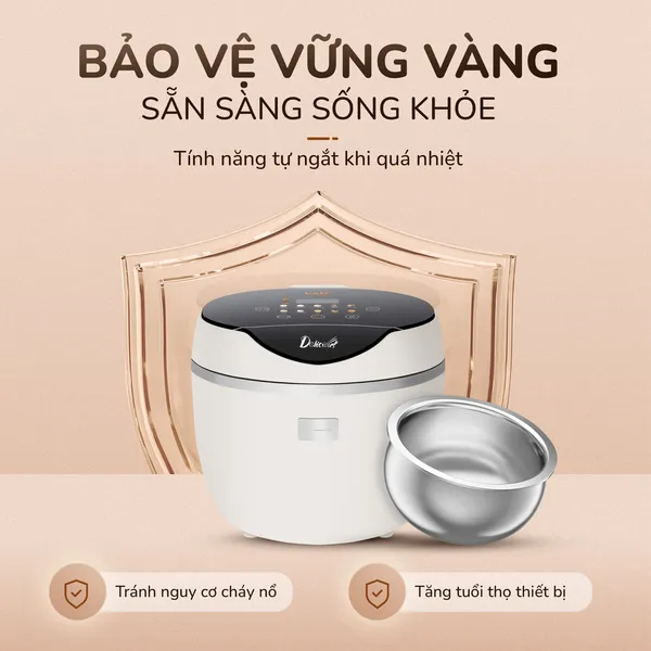 Nồi Cơm Điện Tử Unie URC612 1.2 Lít