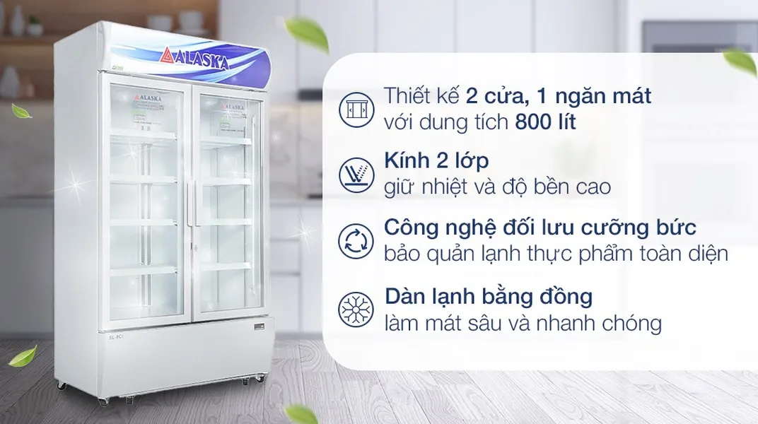 Tủ Mát Alaska Inverter 800 Lít SL-8CI