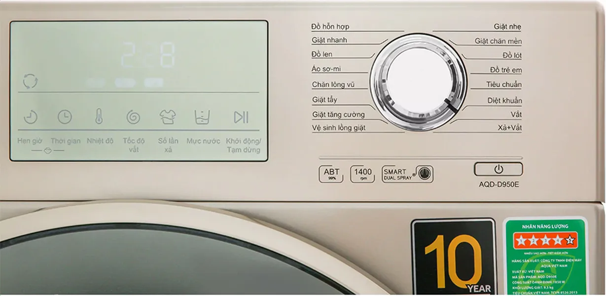 Máy Giặt Aqua 9.5 Kg AQD-D950E (N)