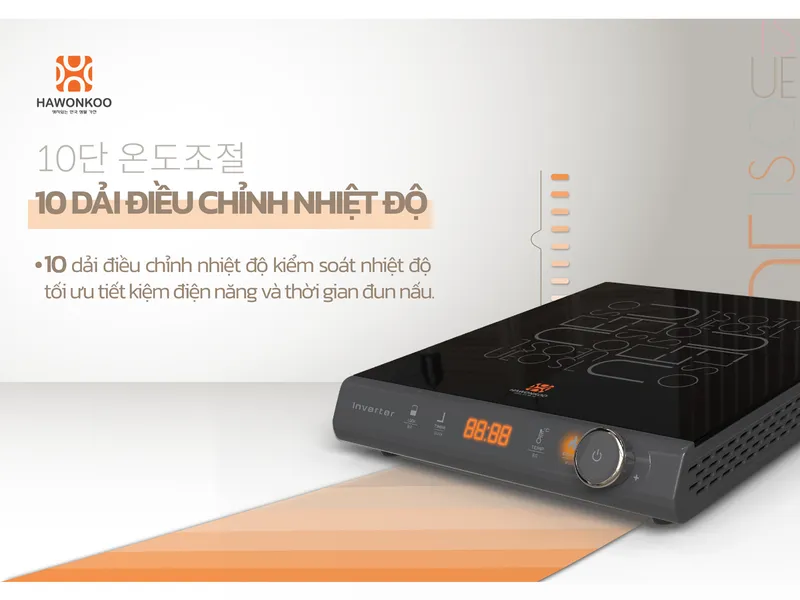 Bếp Điện Từ Đơn Kèm Nồi Lẩu Hawonkoo SEOUL-CEH-108-INVERTER-GR