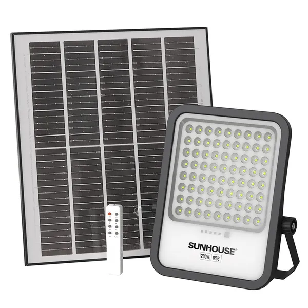 Đèn Pha Năng Lượng Mặt Trời Dùng Ngoài Trời, Sân Vườn Eco Sunhouse SHE-LECPLSE01.200W