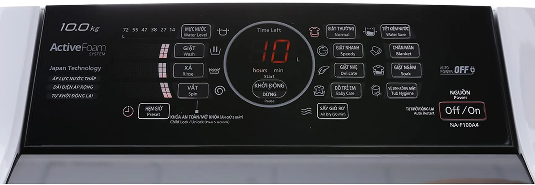 Máy Giặt Panasonic 10 Kg NA-F100A4GRV