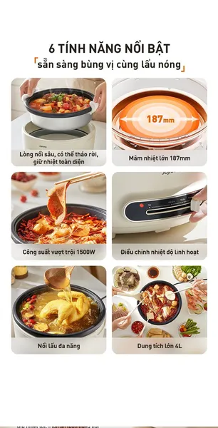 Nồi Lẩu Đa Năng Joyoung JHP-218 4 Lít