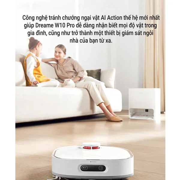Robot Hút Bụi Lau Nhà, Tự Giặt Giẻ Lau Dreame W10 Pro