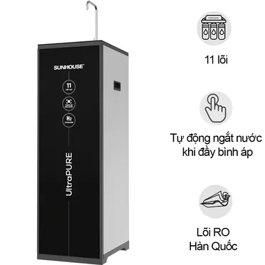 Máy Lọc Nước RO Hydrogen Sunhouse UltraPURE 11 lõi SHA8820KL