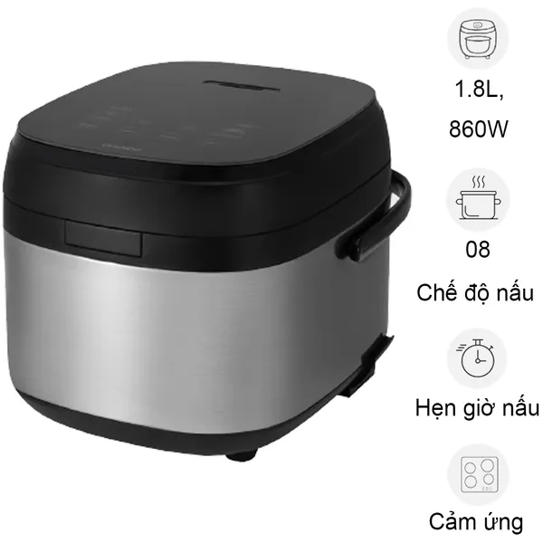 Nồi Cơm Điện Tử Cuckoo CR-1050F 1.8 Lít, Đen Bạc