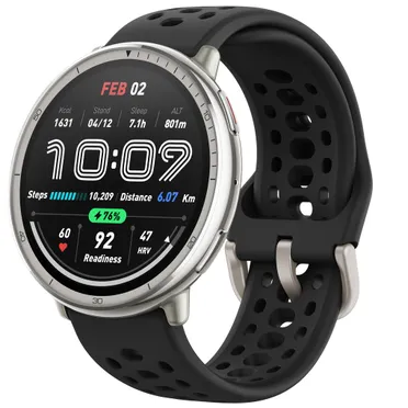 Đồng Hồ Thông Minh Amazfit Active 2 Round Đen Silicone