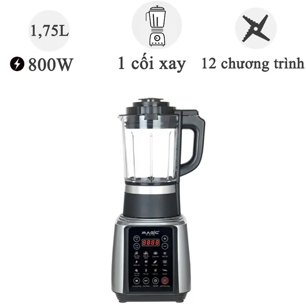 Máy Làm Sữa Hạt Đa Năng Magic A-96, Màu Bạc