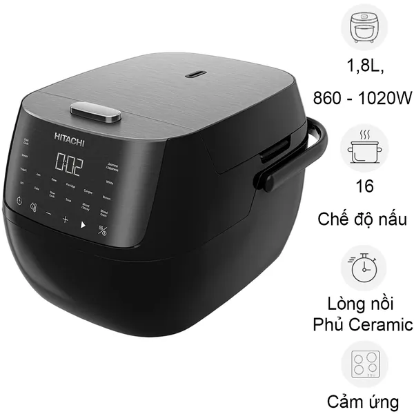Nồi Cơm Điện Tử Hitachi RZ-S18VN-BK 1.8 Lít