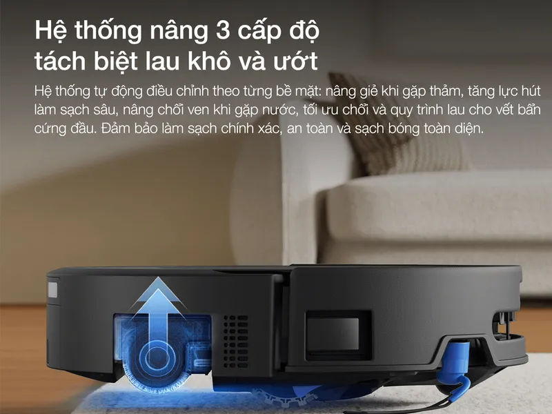 Robot Hút Bụi Thông Minh Ecovacs T90 PRO OMNI Màu Đen