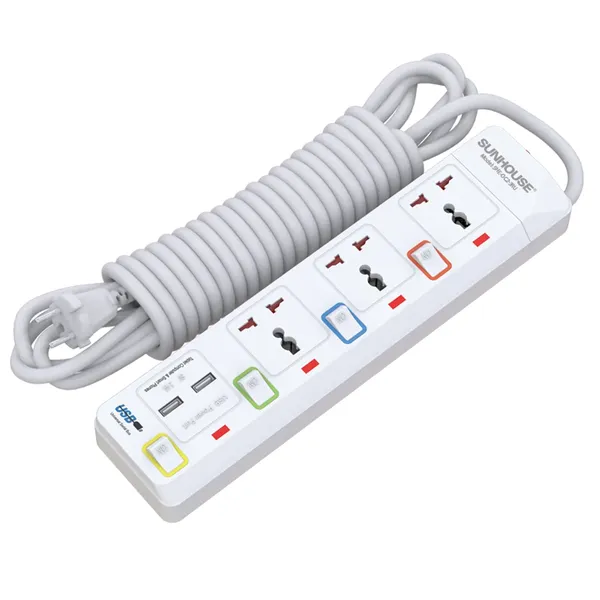 Ổ Cắm Điện SUNHOUSE SHE-OC2-3RU
