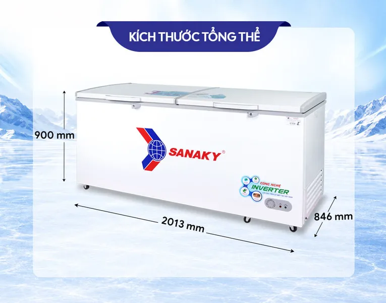 Tủ Đông Sanaky Inverter 761 Lít VH-8699HY3