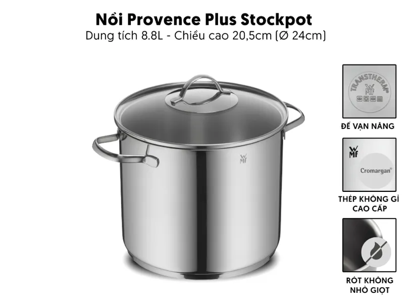 Nồi Luộc Gà Có Nắp WMF PROVENCE PLUS 24cm (8.8 Lít) - 0723246380