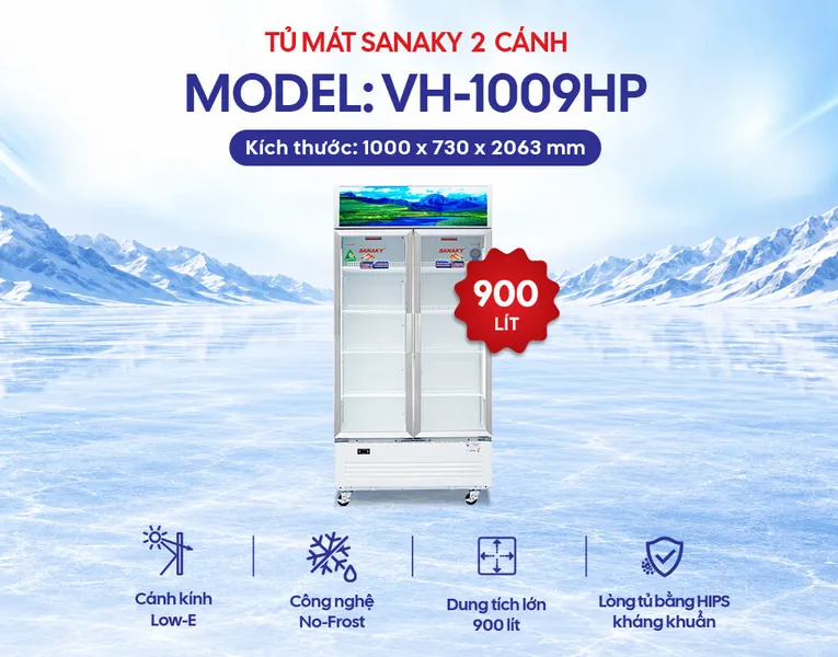 Tủ Mát Sanaky 900 Lít VH-1009HP